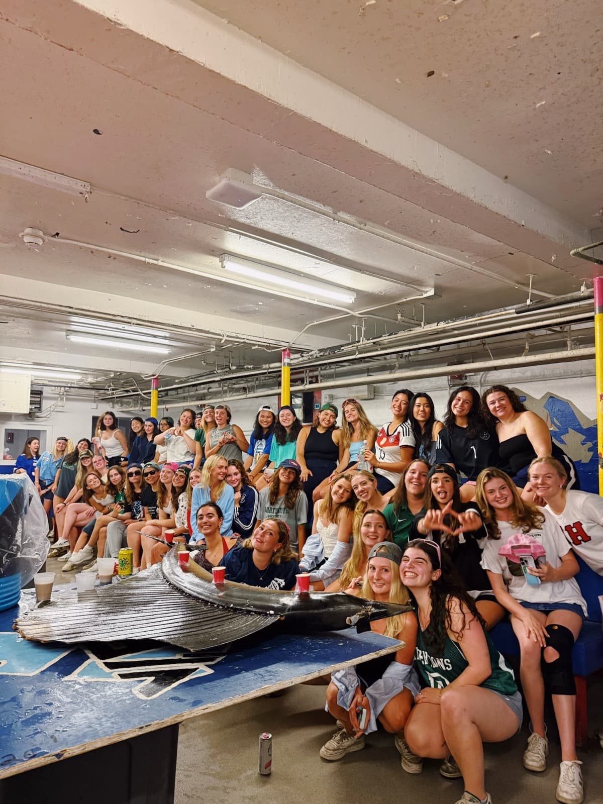 A large group of sisters at a mixer